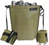 ZEN Camps Ash Carry Fire Extinguisher Bag, Earth Color, Large, Charcoal Disposal Bag, Waterproof, Freestanding, Heat-Resistant, Flame-Retardant, Compa