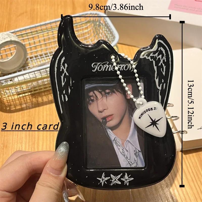 Original Design Electroplate Plasitic Frame Kpop Photo Binder Creative Idol Photo Card Holder for 3 Inch Card Wholesales 2025