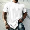 Men's Vintage Texture Printed Short Sleeve T Shirt Loose Fit Casual Summer Daily Wear Top Lightweight Breathable Fabric