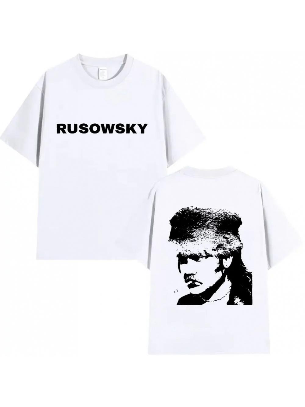 Rusowsky Daisy Album Tour TShirt  Showcasing the tour logo annual concert merchandise and casual hiphop fan apparel S