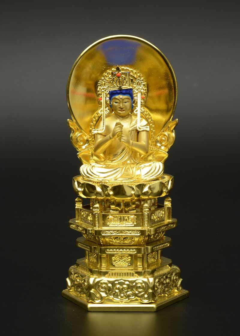 

Buddhist supplies Dainichi Nyorai Buddha statue Pure gold medium 7 skin powder [Hiruta store] (2.5 cm) золотой