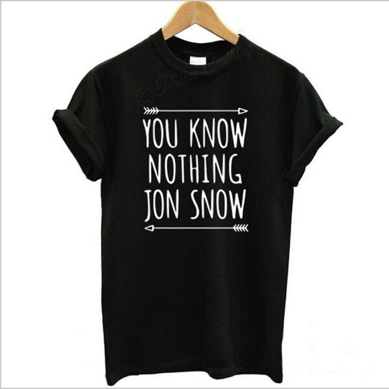Premium Quality Women T-shirts Game Of Thrones Short Sleeve Letter Design