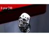 Retro Men's Titanium Skull Ring - Stainless Steel Punk Jewelry
