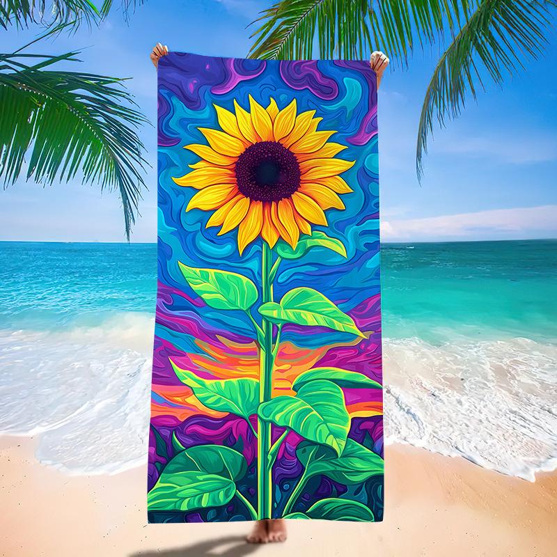 Telo da Spiaggia Mandala Boho Microfibra Asciugatura Rapida Asciugamano da Bagno Bianco Nero Motivo Floreale Grande Telo Anti-Sabbia per Spiaggia Piscina Spa