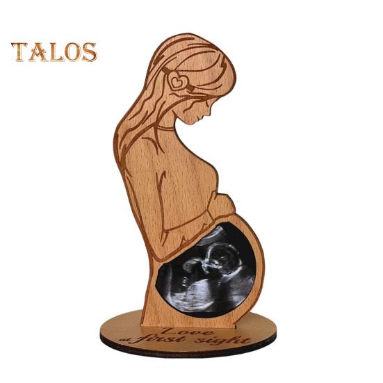 

Детская фоторамка для УЗИ, деревянная подставка для фотографий беременной женщины, стоящая рамка для УЗИ, подарок на память о беременности для молодых мам и пап A