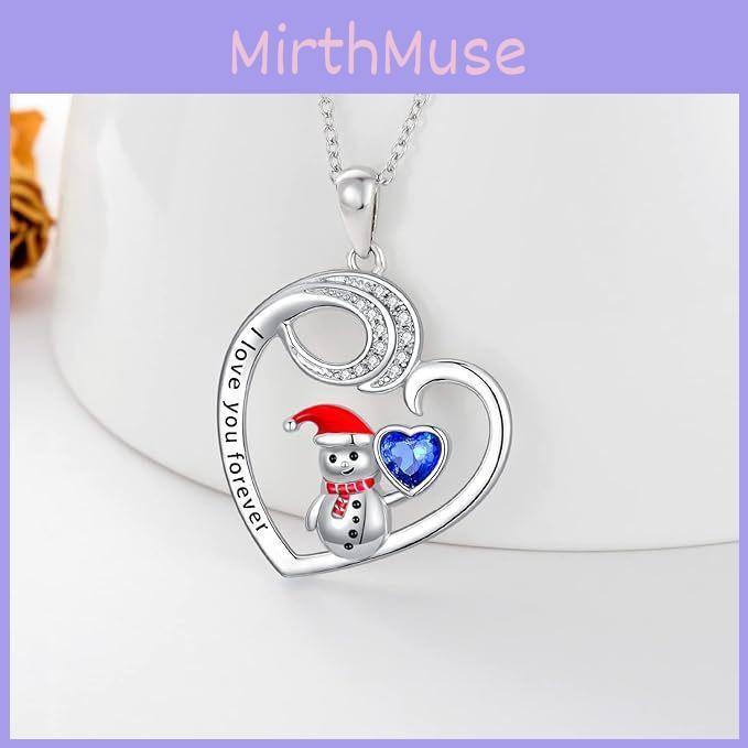 Snowman Geometric Bell Heart Snowflake Necklace Zinc Alloy Chain Women Jewelry