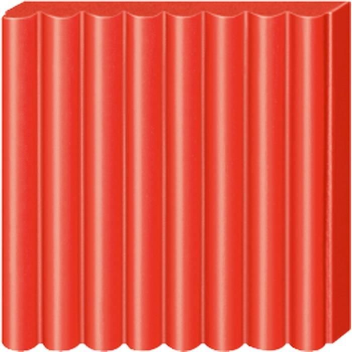 Pâte Polymère FIMO - Marque FIMO - Modèle Soft - Couleur Rouge Indien - 56g