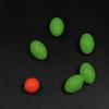 100PCS Green/Orange Large Soft Rubber Oval Luminous Fishing Beads Lumo Glow Beans Sabiki Snapper Rig 10x15 8x12 6x12 5x8 7x7