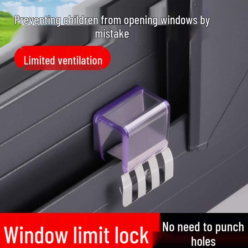 Fönsterlås för barnsäkerhet: Begränsare, Spärr, Fästspänne för Fönster och Skjutdörrar