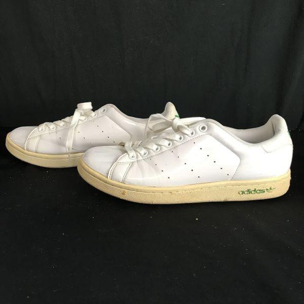 Adidas Stan Smith 2009 Green Face-less Leather Sneakers 26.5 UK8 White(USED)