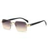 Xiaomi Men Women Rimless Square Sunglasses UV400 Gold Metal Hinge Decor Fashion Gradient Lens Shades for Street Travel Vacation 823