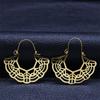 Trendy Yoga Lotus Flower Earrings Stainless Steel Gold Color Hoop Earrings for Women Jewelry boucles d'oreilles E9360S01