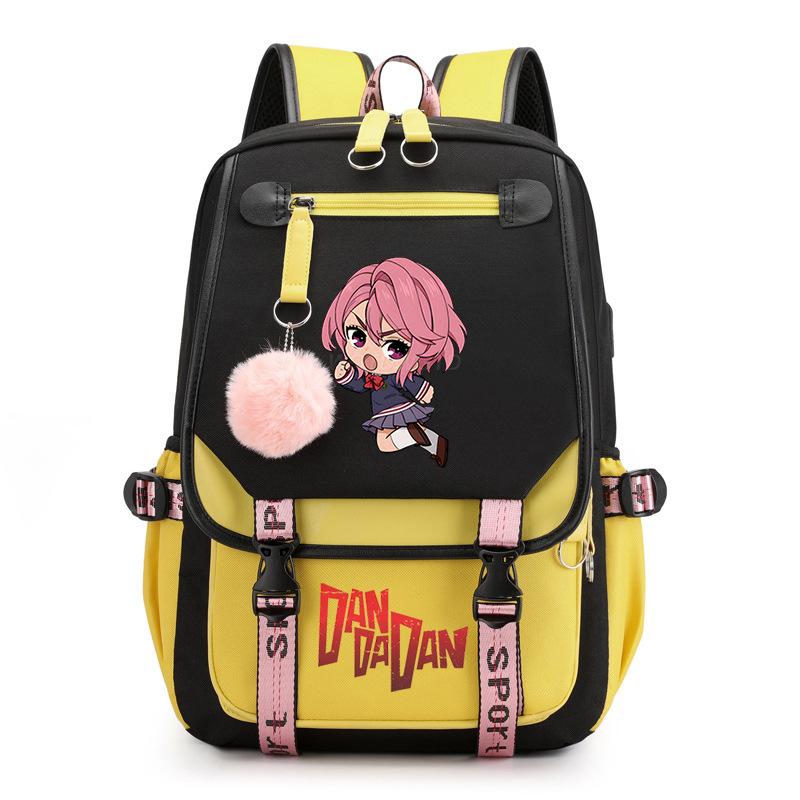 Bold Party Dandadan Surrounding Anime School Bag Fashion Male Female Versatile Elementary and Secondary School Student Lightweight Backpack
