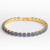 Luxury Adjustable Tennis Bracelets For Girls Christmas Gift 5mm Rainbow Blue Zircon 18k Gold Color Women's Bracelet Jewelry