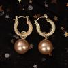 1 Pair of Vintage Imitation Pearl Earrings, Suitable for Daily Use