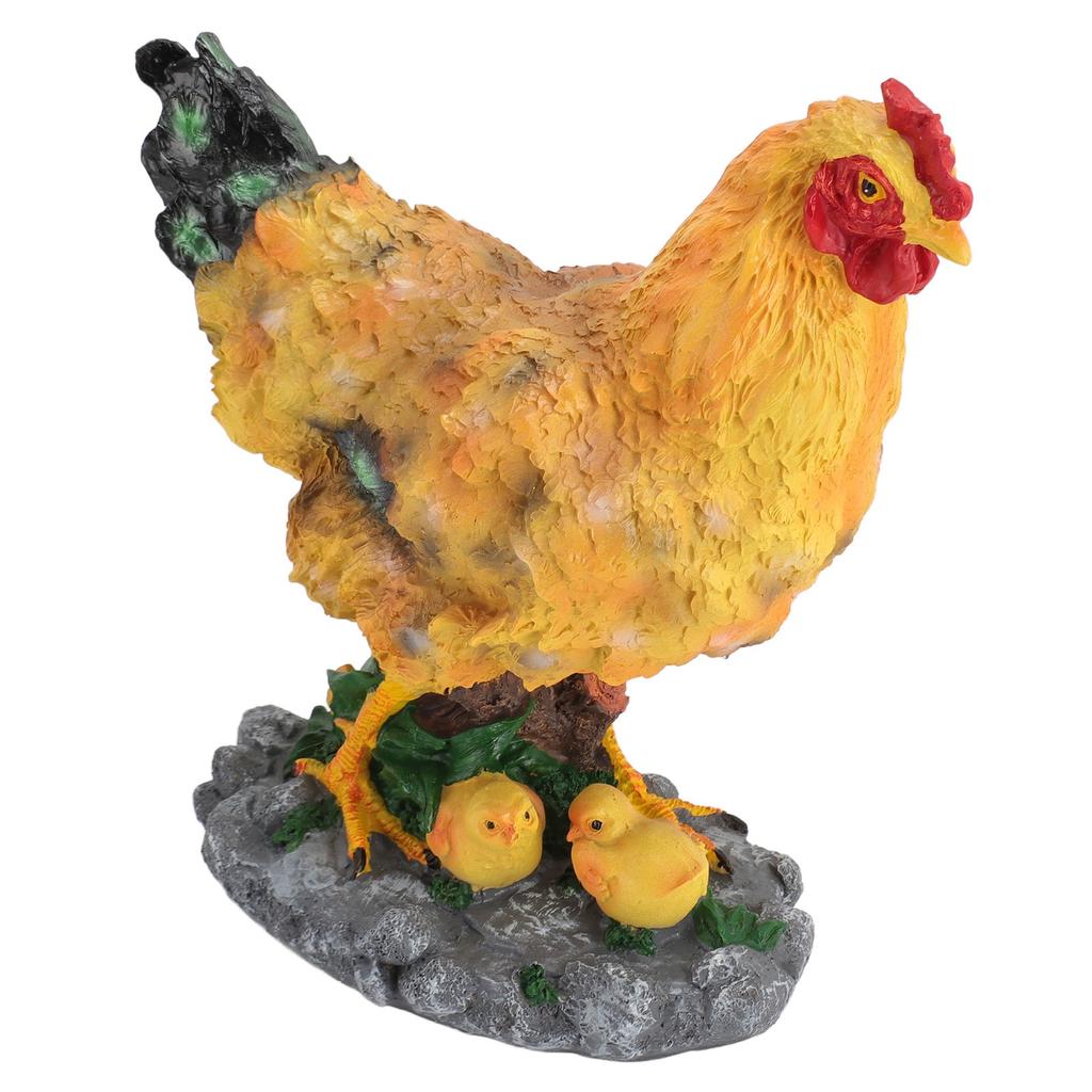 Henne Garten Statue mit kleinen Küken Henne Fee Garten Zubehör Harz Küken Henne Figur für Landsc