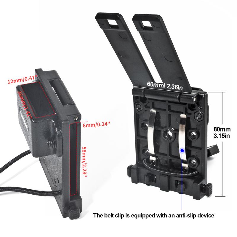 Tactical Police Radio Holder,W/MOLLE Belt Clip for Vest Walkie Talkie Molle Pouch Clip Holder for Baofeng Motorola & Kenwood HT