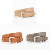 Vintage Leather Belt For Women And Men With Metal Pin Buckle And Twolayer Cowhide For Casual Dress