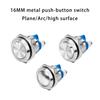 8Pcs 16mm Momentary Push Button Switches Metal Shell High Round Screw Terminals Waterproof Switches Easy to Use