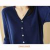 Women Knitwear V-Neck Single Breasted Button Pullovers Sweaters Women Fall Spring Long Sleeve Short Small Fresh Outer Wear Knitted Cardigan Tops