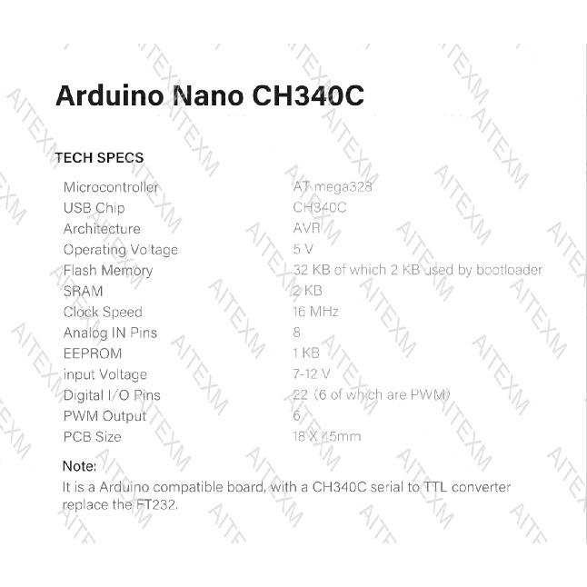 Mini / Type-C / Micro USB Nano 3.0 Cu controler Nano compatibil cu bootloader pentru driver USB Arduino CH340 16Mhz ATMEGA328P