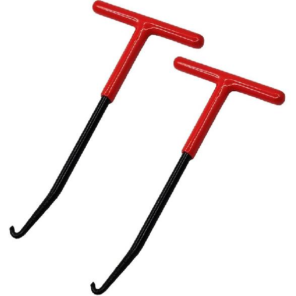 Motorcycle Exhaust Spring Hook, T Shaped Handle Exhaust Pipe Spring Puller Taller Hooks Tool with Rubber Coating for Motorcycle Vehicle Springs