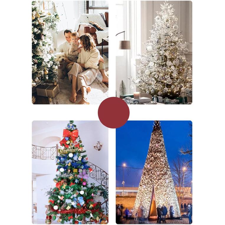 24Pcs Christmas Balls Ornaments for Xmas Christmas Tree, Christmas Shatterproof Ball Ornaments, Christmas Hanging Balls for Holiday Wedding Party