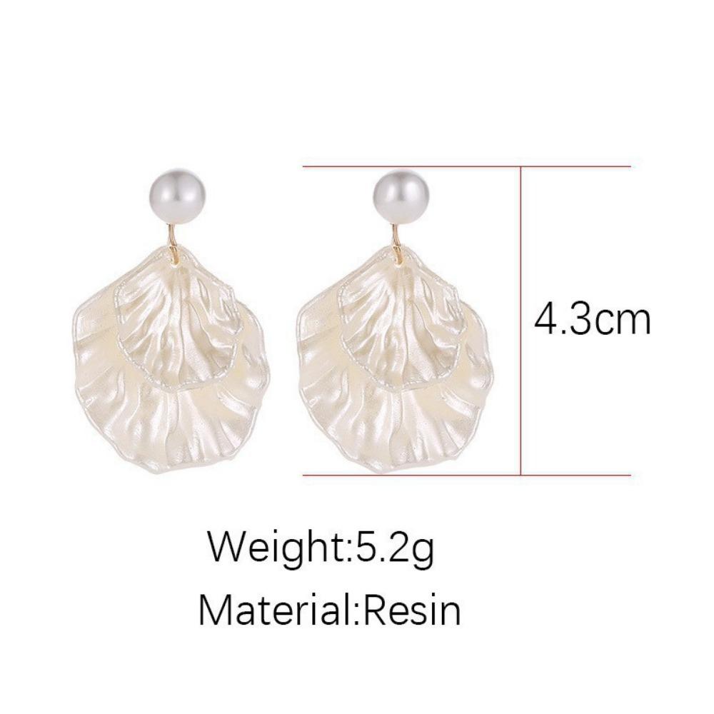 New Exquisite Temperament Pearl Shell Flower Dangle Earrings for Women Charm Summer Beach Korea Earring Jewelry Accessory Gift