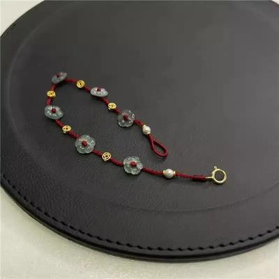 Bracelet Tissé à la Main Polyvalent Corde Rouge pour Pièce de Monnaie Bracelet de Corde pour Femmes et Hommes Simple Corde de Main de Couple Accessoires Cadeau