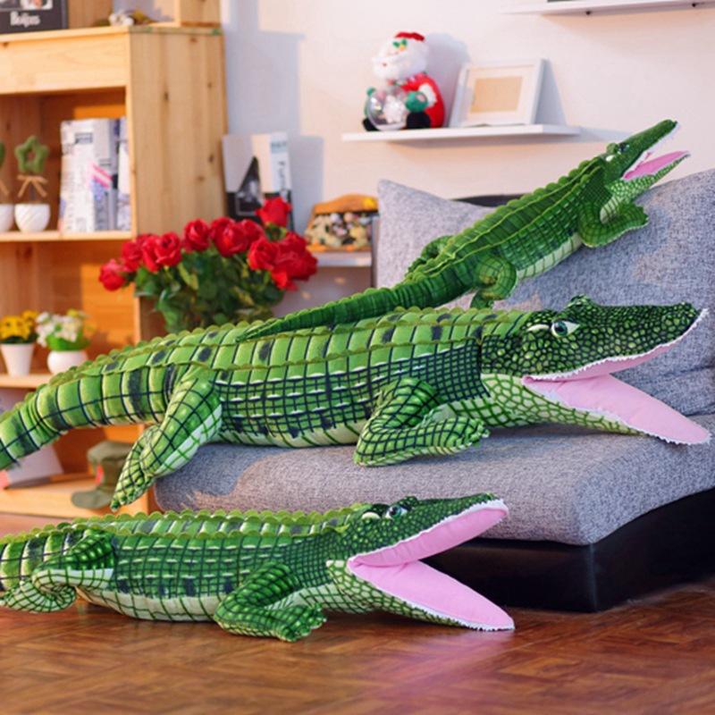 100-200cm Stuffed Animal Large Size Alligator Plush Toy Simulation Crocodile Dolls Kawaii Ceative Pillow for Children Xmas Gifts