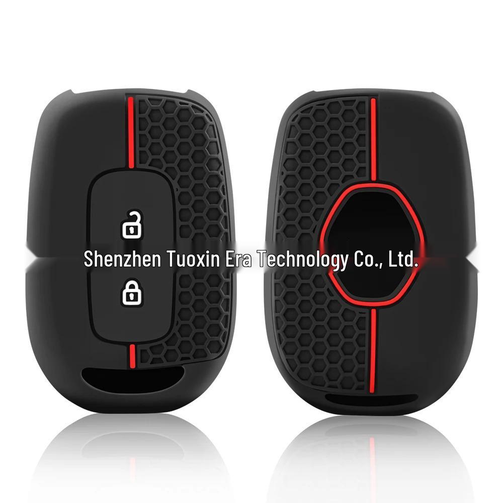 Silicone Key Cover for Dongfeng Renault EX1, Venucia e30, and Renault E-Fengguang e1 - 2-Button Honeycomb Design