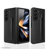 For Samsung Galaxy Z Fold 5 Lychee Leather Case Business with S-Pen Slot & Built-in Tempered Glass Folding Protection Cover