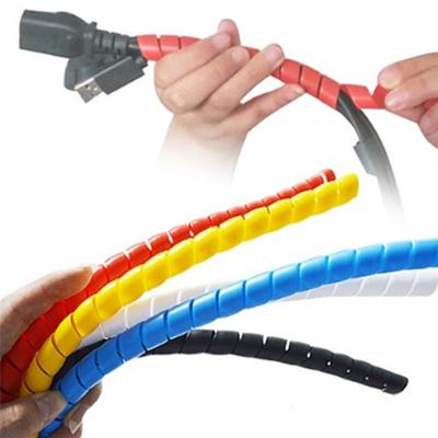 1 m 10 mm/14 mm bunter Spiraldraht-Organizer, flammhemmende Kabelhülse