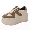 Platform Women's Shoes Spring and Autumn 2025 New Casual Muffin Shoes Heightening Color Matching German Training Shoes Fashion White Shoes Women's T
