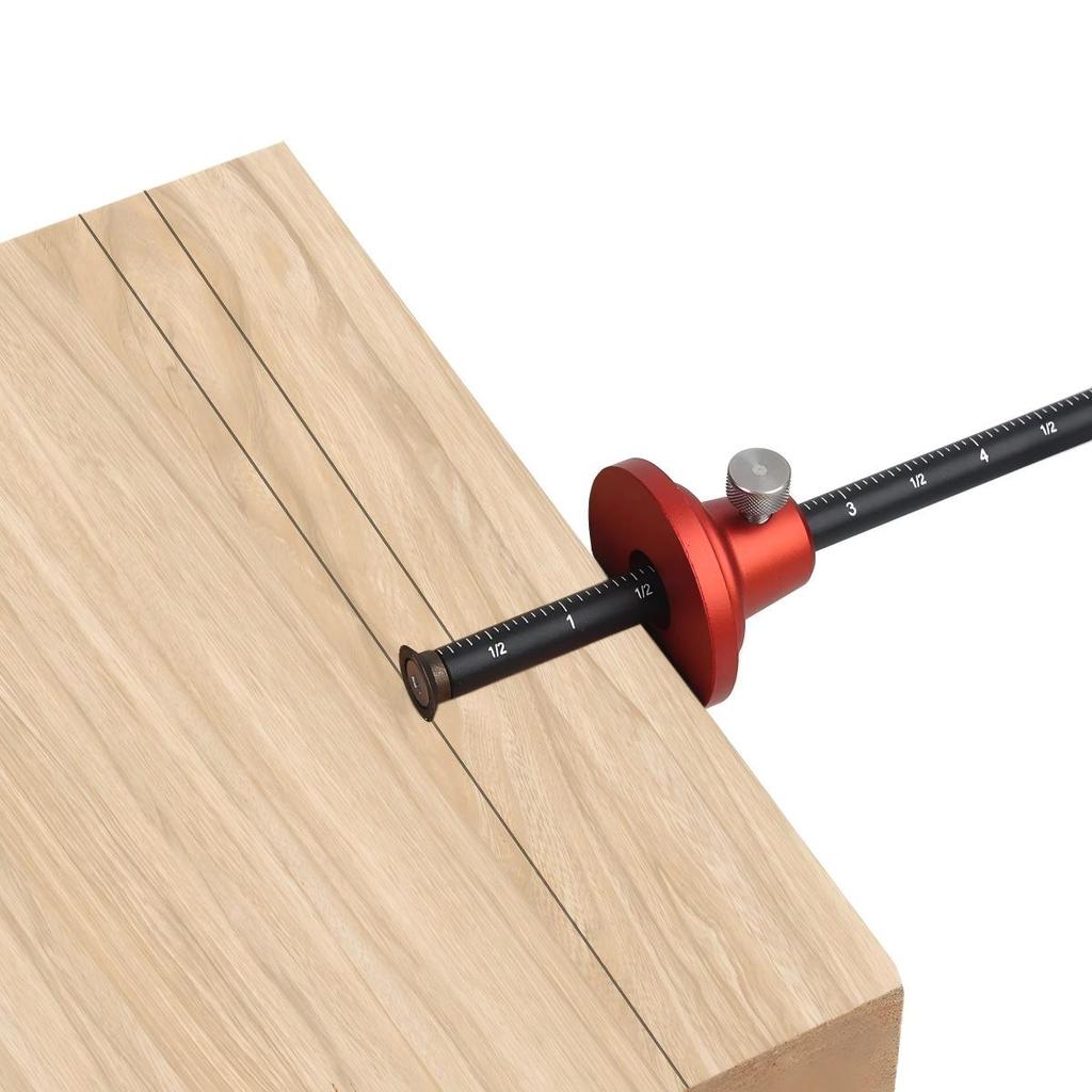 Wheel Marking Gauge - Woodworking Scriber - Wood Marking Tools With Inch & MM Scale - Parallel Line Drawing Mortise Measuring