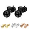 Fashion Unisex Ball Earrings Piercing Cool Stainless Steel Ear Stud Jewelry Gift