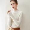 Women's Slim Fit 100% Pure Cashmere Half-High Neck Sweater - Warm Knit Base Layer Top for Autumn/Winter