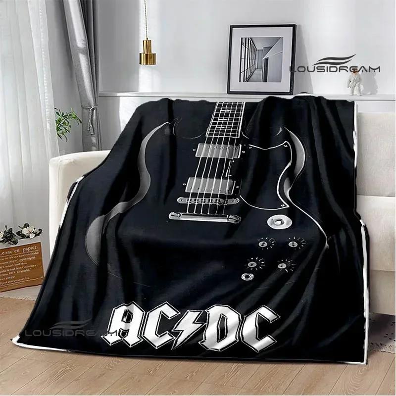 3D Retro Rock band AC/DC printed blanket Picnic blanket Warm Flannel blankets Home bed linings blankets for beds Birthday Gift