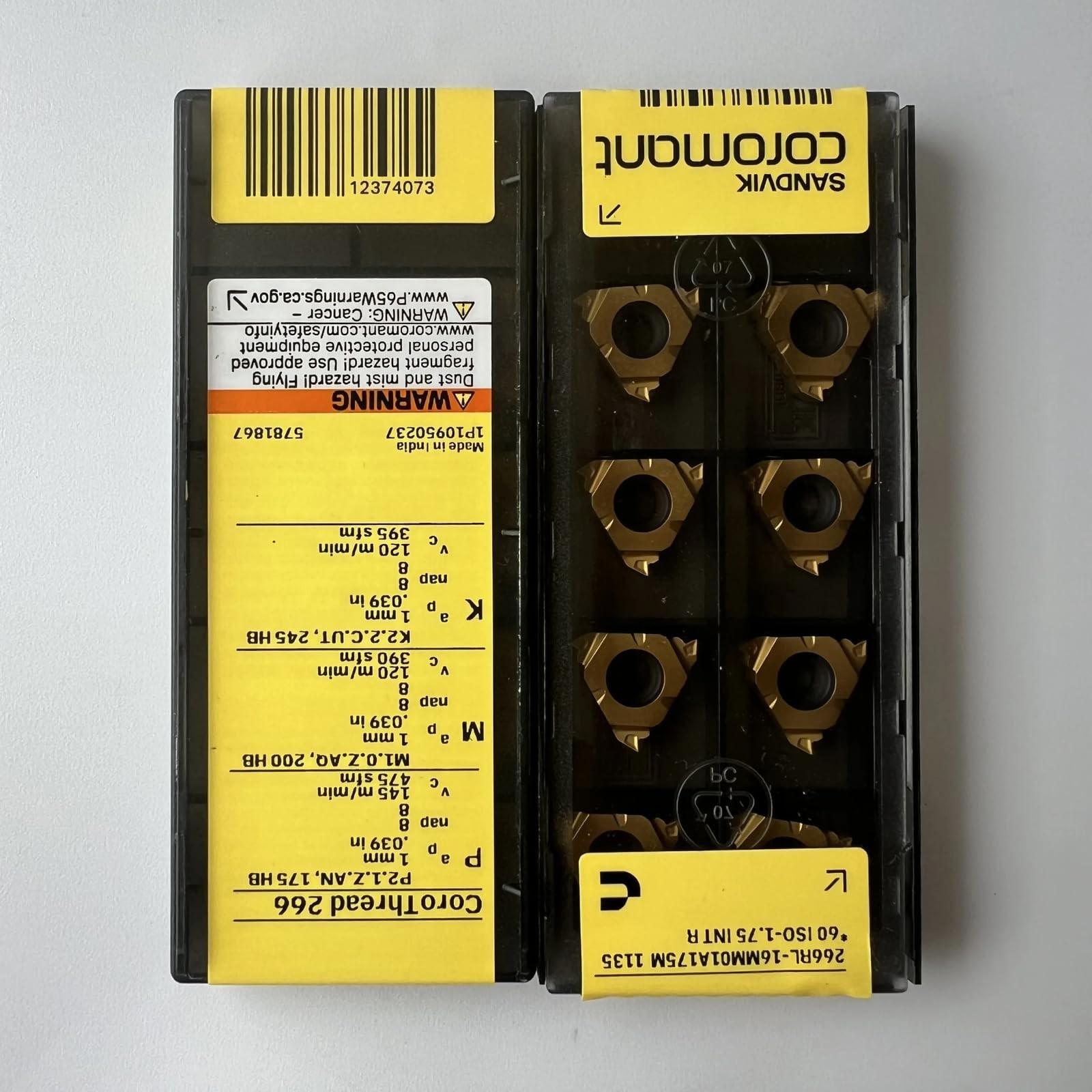 

Original Sandvik / 266RL-16MM01A175M 1135 CNC lathe carbide blade tool 10 Pcs