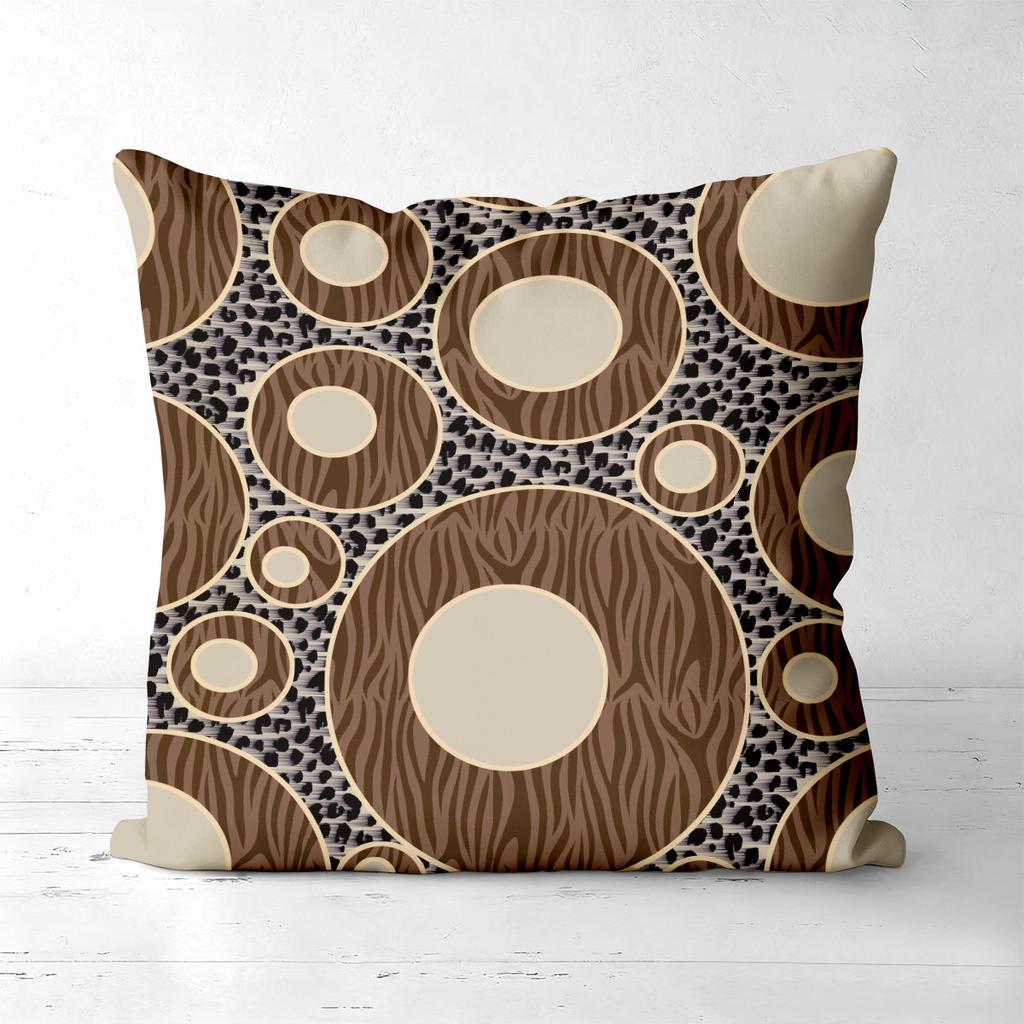 Pieces Wild Geometric Leopard Print Throw Pillow Covers Pattern Cushion Cover Suitable for Sofa Bedroom Car Pillow Cover