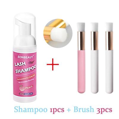 Lash Shampoo Mousse 60 ml Čisticí pěnová pumpička pro prodloužení řas Lepidlo na umělé řasy