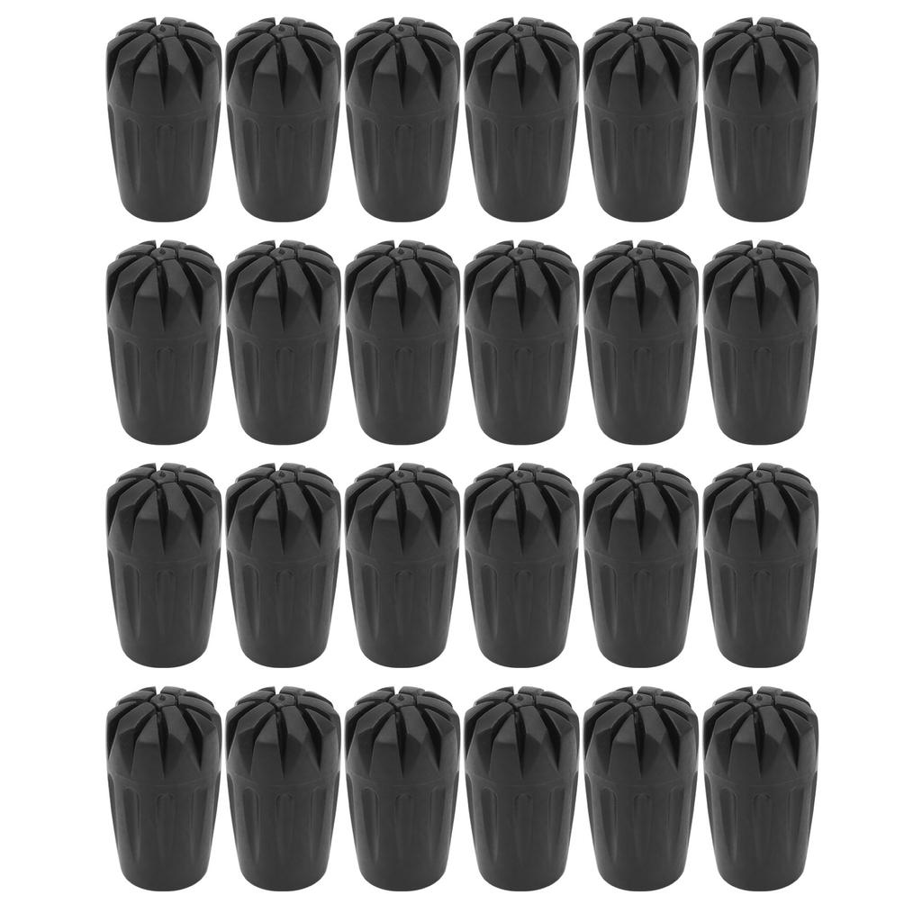 24Pcs Walking Pole Gummi Tipps Trekking Wandern Stick Fuß Protektoren Kopf Abdeckung Ersatz