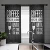 2pcs Charming European Tableware Design Vintage Style Window Curtains for Kitchen, Cottage, Living Room and Bedroom Decoration