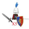 Medieval Military Noble Knights Building Blocks Figures Accessories Helmet Armor Shield Sword MOC Bricks Toys Friends Gifts