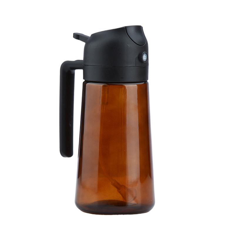2-in-1 Dark Glass Oil Sprayer Black Lightproof Olive Oil Dispenser for Cooking Salads And Barbecues - Kitchen Barbecue Tool