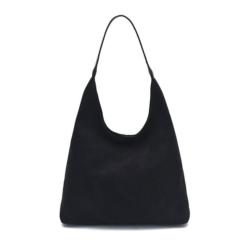 

Премиальная ретро сумка-тоут женская осенне-зимняя новая модная повседневная сумка на плечо большой вместимости чёрный