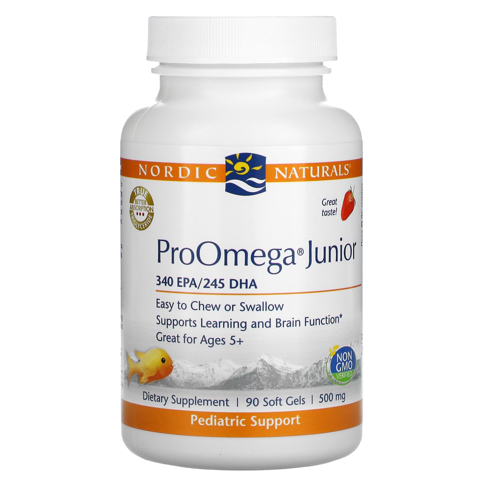 

Nordic Naturals, ProOmega Youth, полуниця, 500 мг, 90 капсул (250 мг на капсулу)
