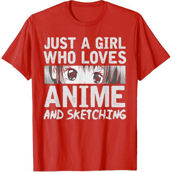 Japanese Manga Drawing Otaku Gift Anime Girl T-Shirt