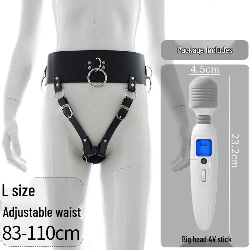 Erotic Wearable Bondage Pants with Massage Stick for SM Training and Pleasure