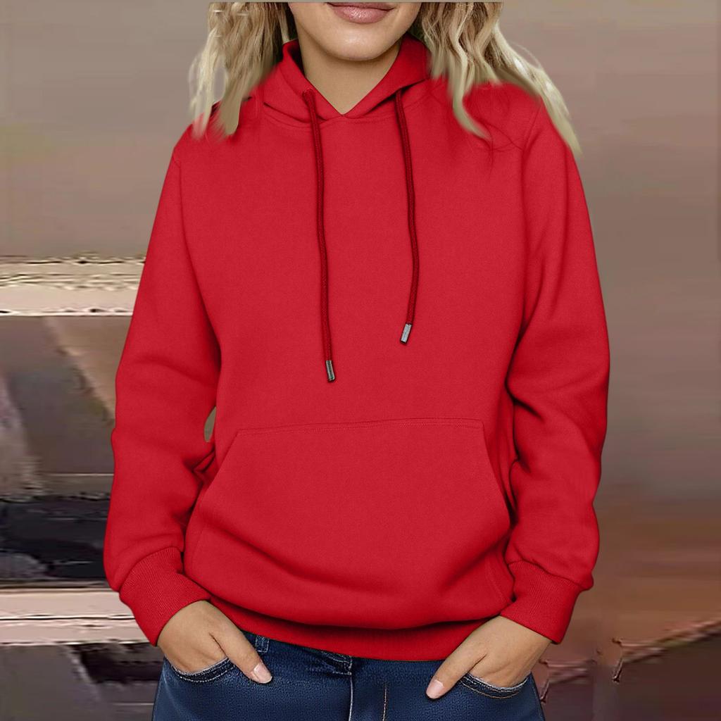 Women's Long Sleeve Oversized  Oversized Drop Shoulder Sleeves Women's Hooded Plush Sweatshirt